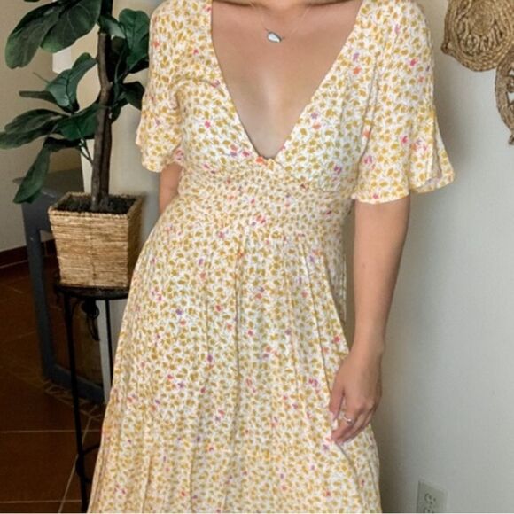 Free People In Full Bloom Midi Dress S - Picture 1 of 7